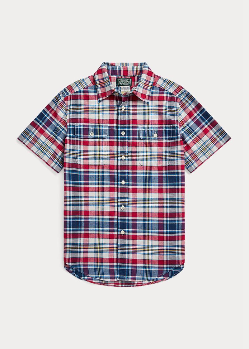 Camisas Ralph Lauren Niño 6-14 Años Cotton Madras Short-Sleeve Chile Multicolor TGLNA-4065